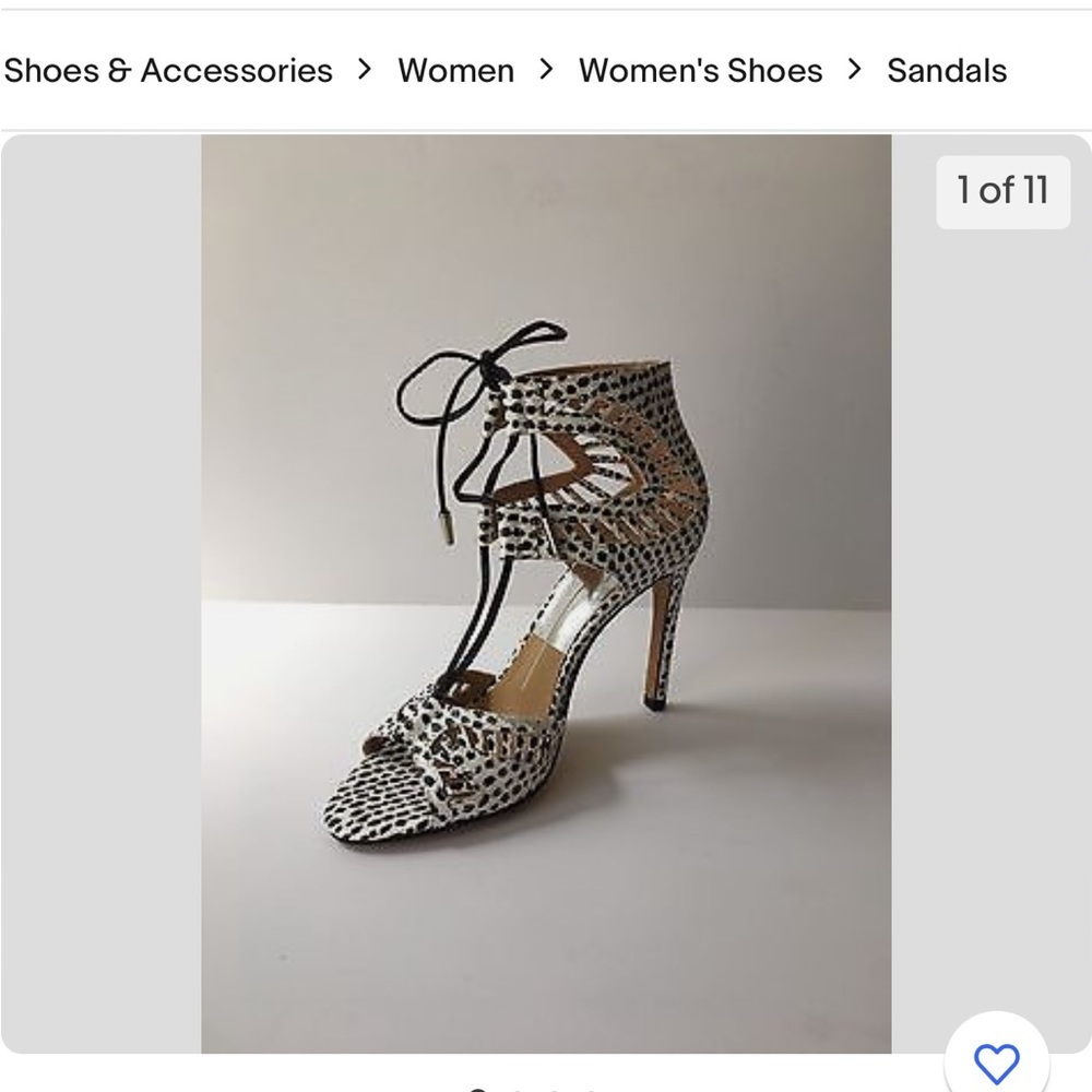 Dolce Vita Henlie Black & White Snake Leather Stilettos. Size 7.5.